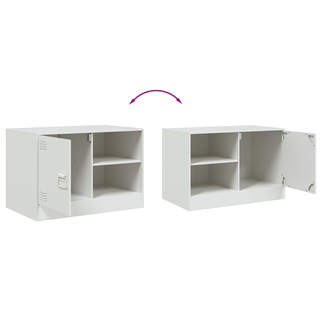 Mobili TV 2 pz Bianchi 67x39x44 cm in Acciaio | homemem39