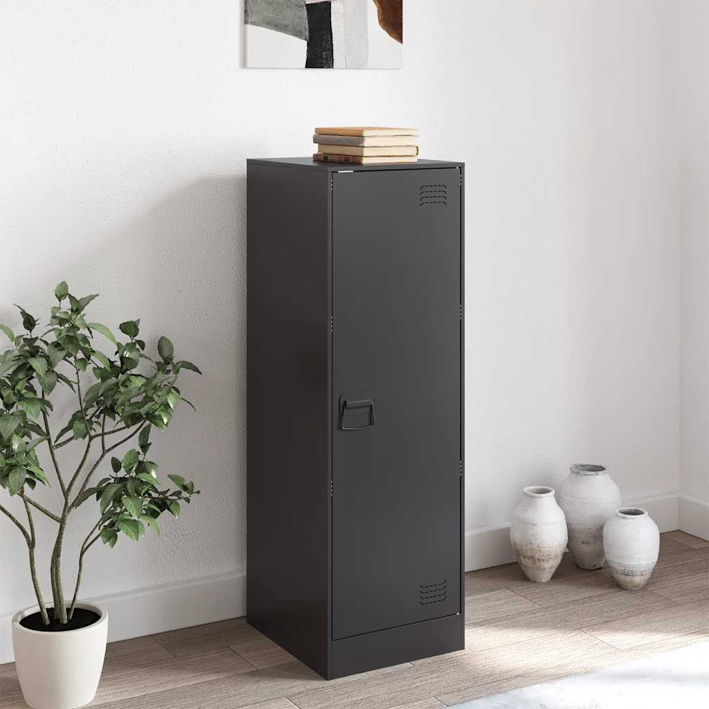 Credenza Nera 34,5x39x107 cm in Acciaio | homemem39