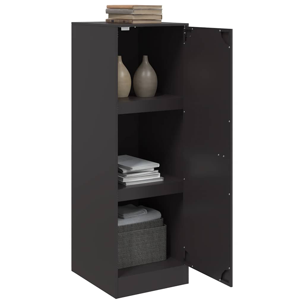 Credenza Nera 34,5x39x107 cm in Acciaio | homemem39