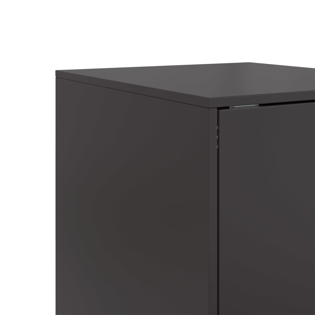 Credenza Nera 34,5x39x107 cm in Acciaio - homemem39