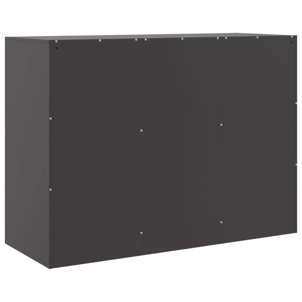 Credenza Nera 99x39x73 cm in Acciaio - homemem39