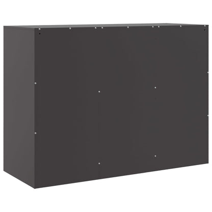 Credenza Nera 99x39x73 cm in Acciaio - homemem39
