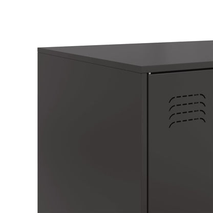 Credenza Nera 99x39x73 cm in Acciaio - homemem39