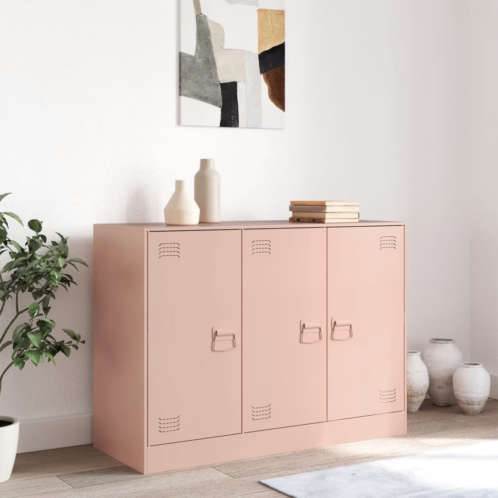 Credenza Rosa 99x39x73 cm in Acciaio - homemem39