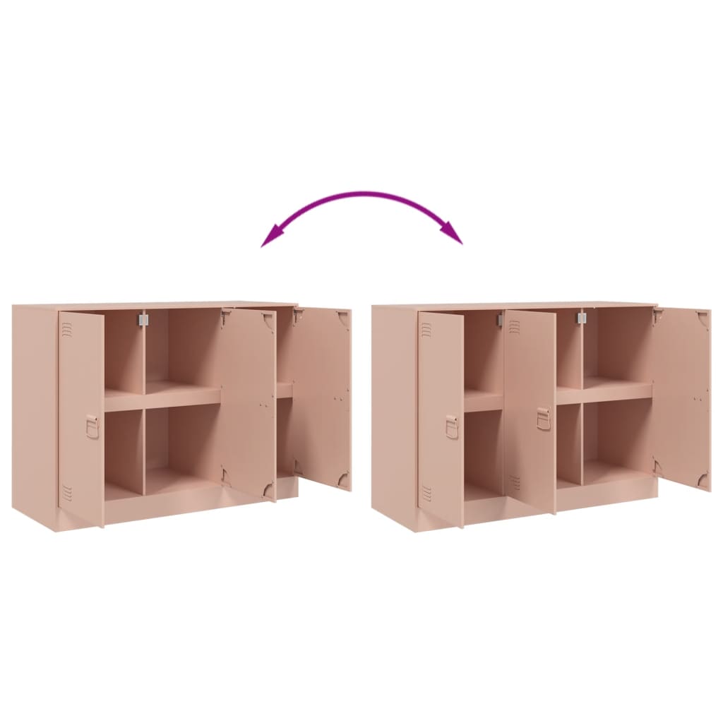 Credenza Rosa 99x39x73 cm in Acciaio - homemem39