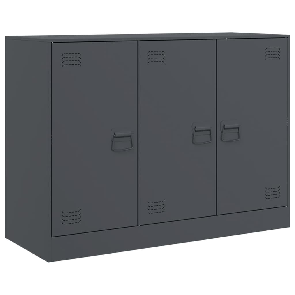 Credenza Antracite 99x39x73 cm in Acciaio - homemem39