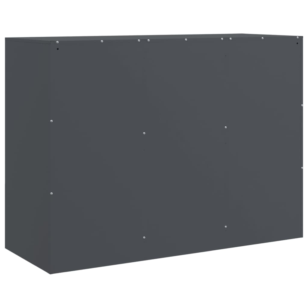 Credenza Antracite 99x39x73 cm in Acciaio - homemem39