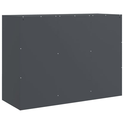 Credenza Antracite 99x39x73 cm in Acciaio - homemem39