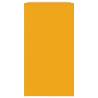 Credenza Giallo Senape 99x39x73 cm in Acciaio - homemem39