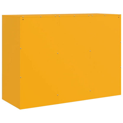 Credenza Giallo Senape 99x39x73 cm in Acciaio - homemem39