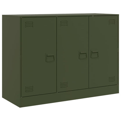 Credenza Verde Oliva 99x39x73 cm in Acciaio - homemem39