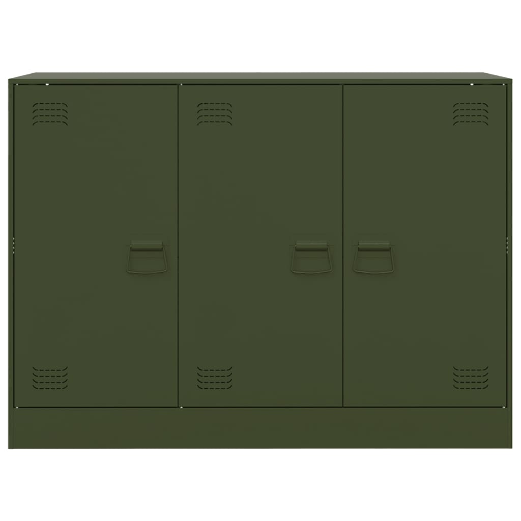 Credenza Verde Oliva 99x39x73 cm in Acciaio - homemem39