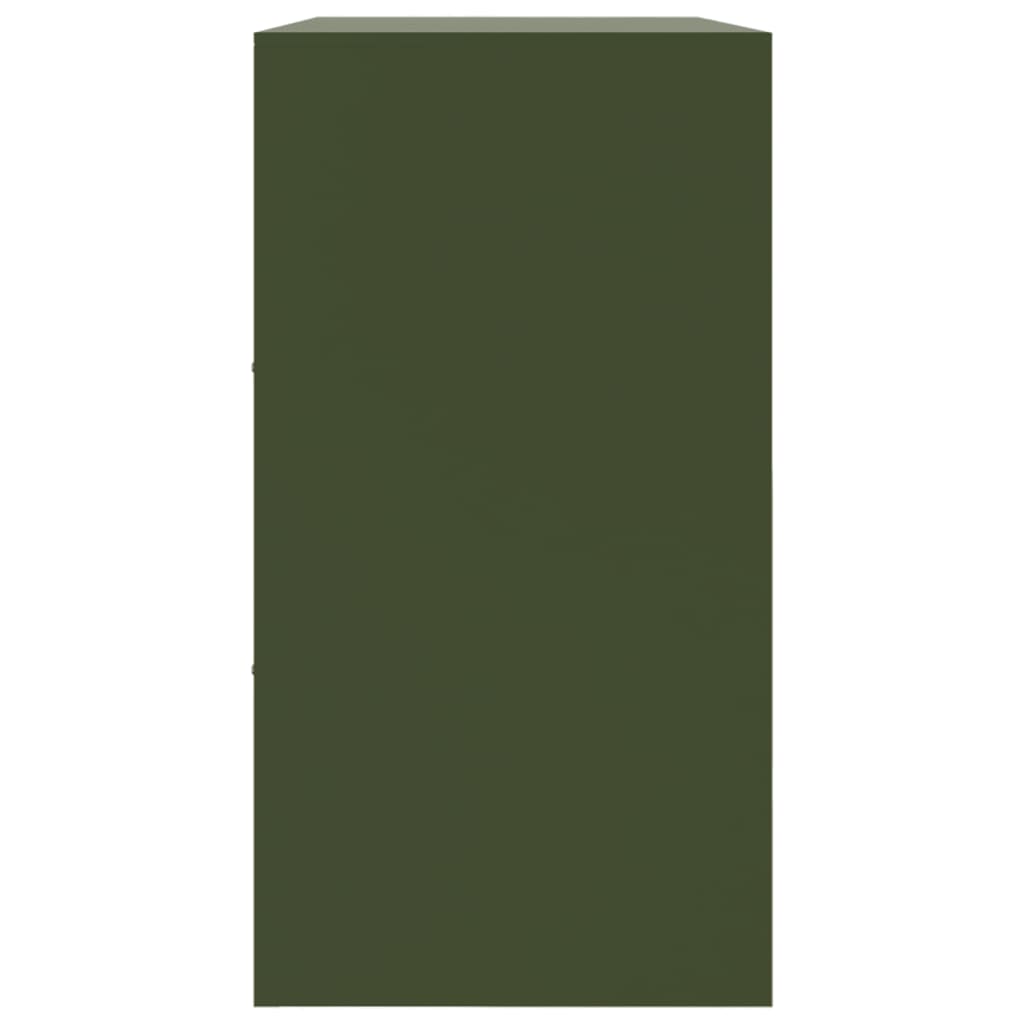 Credenza Verde Oliva 99x39x73 cm in Acciaio - homemem39