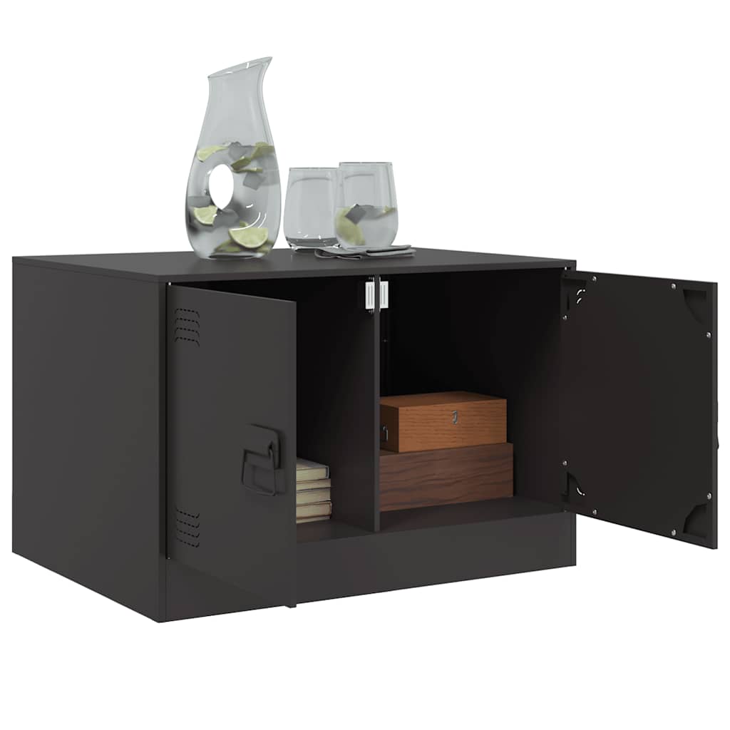 Tavolino da Salotto Nero 67x50x44 cm in Acciaio | homemem39