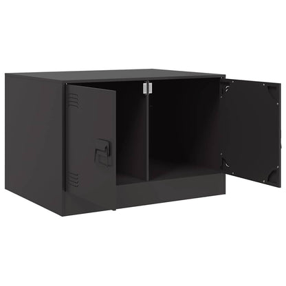 Tavolino da Salotto Nero 67x50x44 cm in Acciaio | homemem39