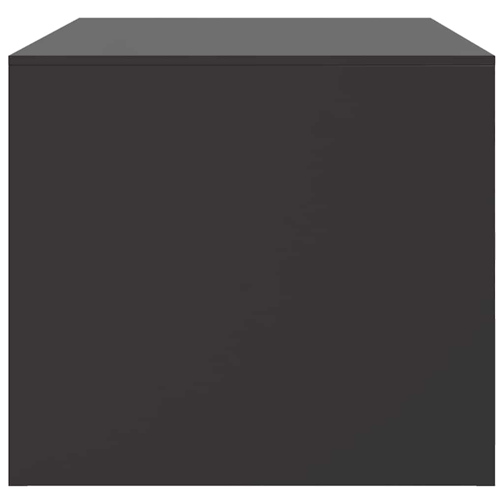 Tavolino da Salotto Nero 67x50x44 cm in Acciaio