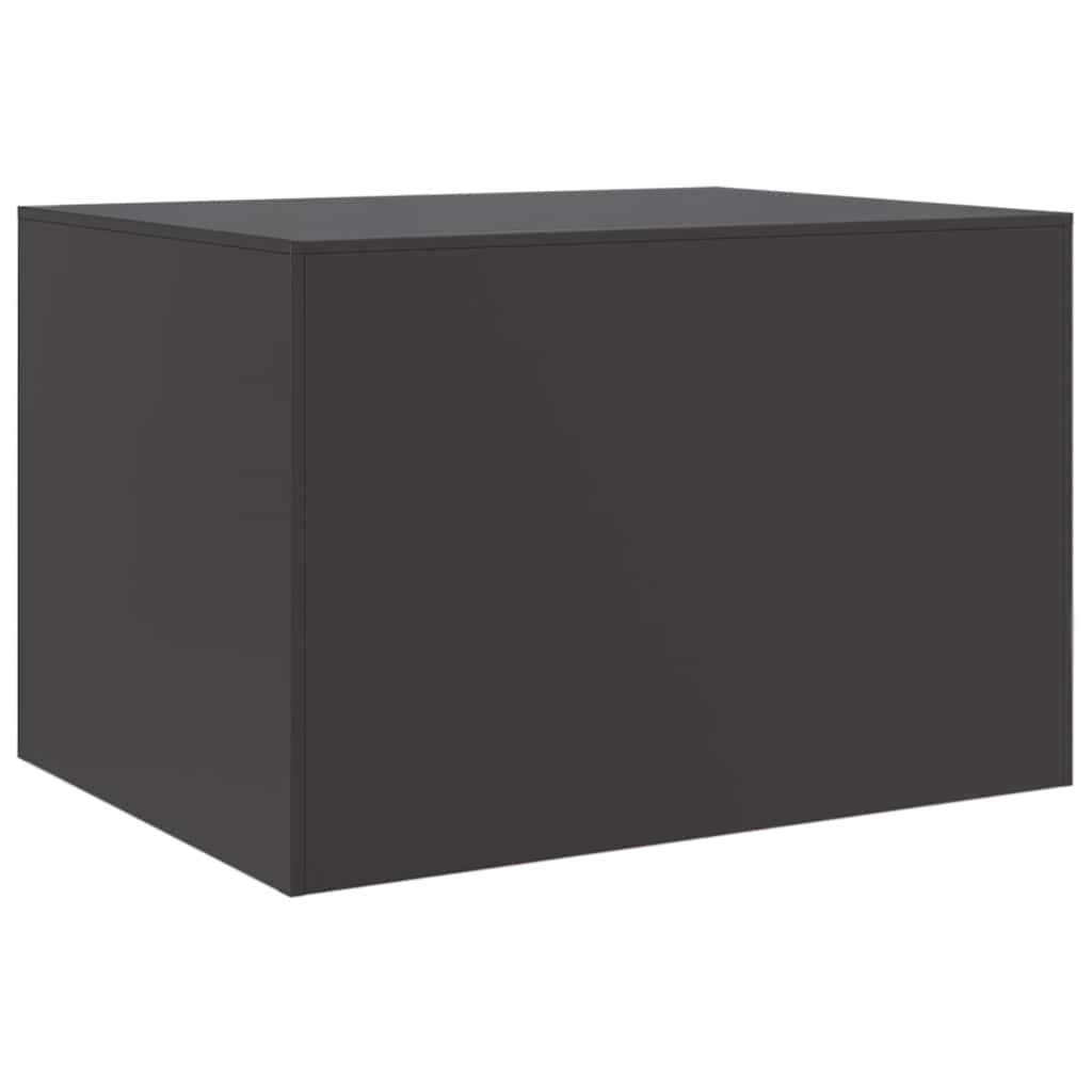 Tavolino da Salotto Nero 67x50x44 cm in Acciaio