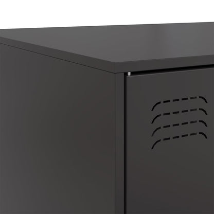 Tavolino da Salotto Nero 67x50x44 cm in Acciaio | homemem39