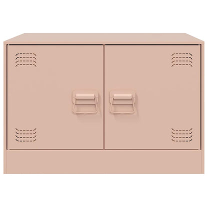 Tavolino da Salotto Rosa 67x50x44 cm in Acciaio | homemem39