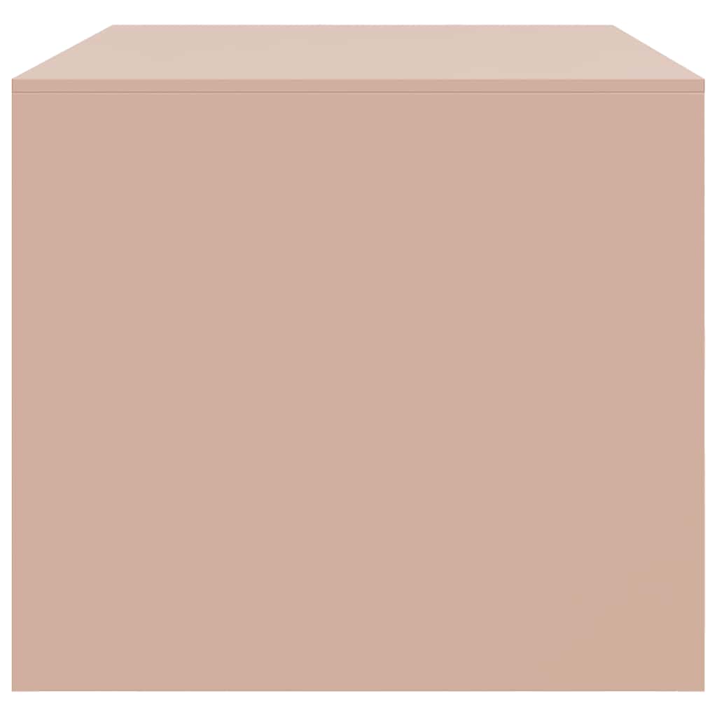 Tavolino da Salotto Rosa 67x50x44 cm in Acciaio