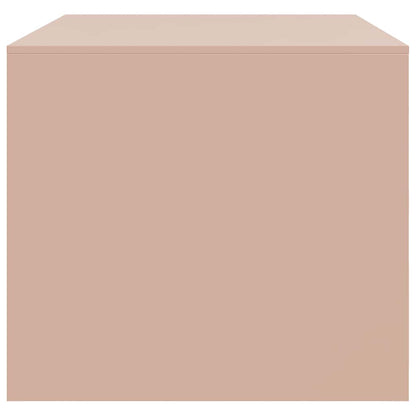 Tavolino da Salotto Rosa 67x50x44 cm in Acciaio