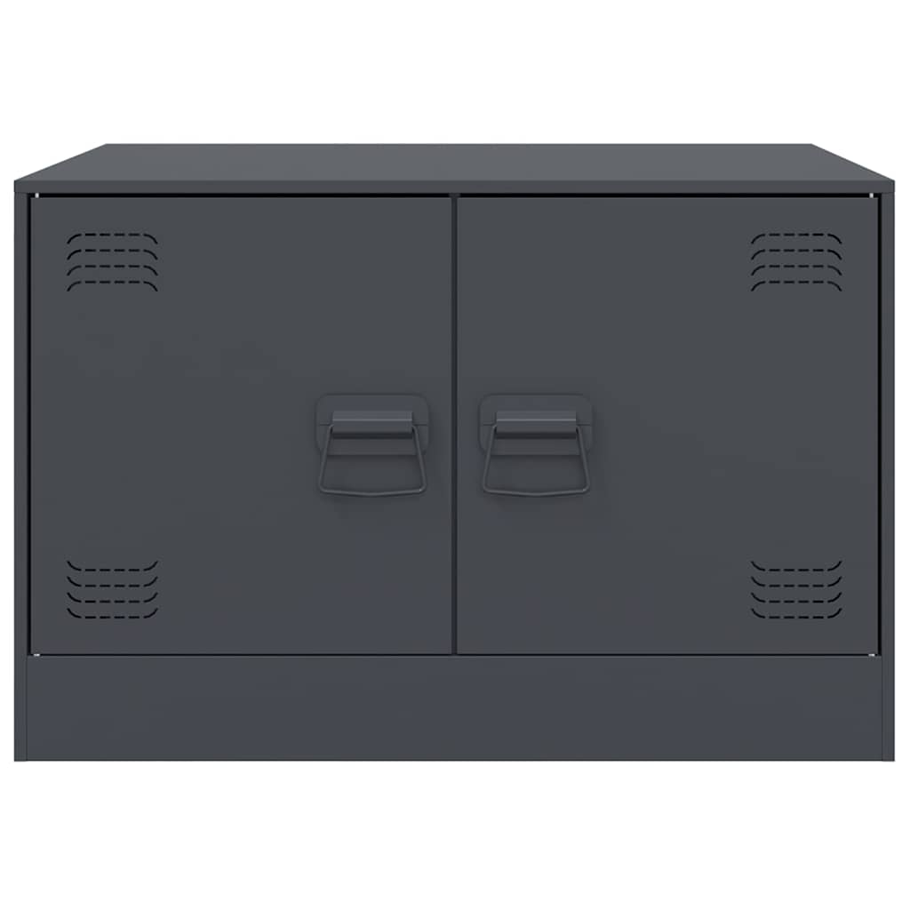 Tavolino da Salotto Antracite 67x50x44 cm in Acciaio