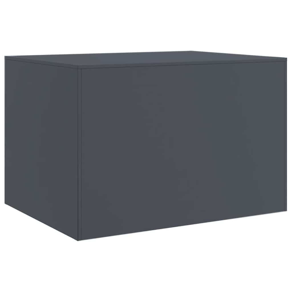 Tavolino da Salotto Antracite 67x50x44 cm in Acciaio
