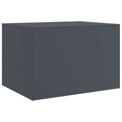 Tavolino da Salotto Antracite 67x50x44 cm in Acciaio