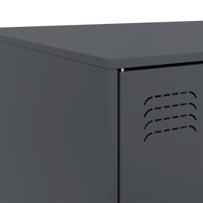 Tavolino da Salotto Antracite 67x50x44 cm in Acciaio