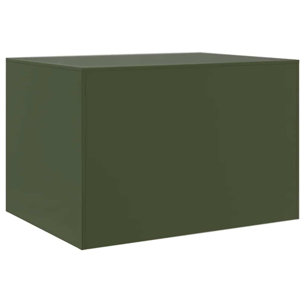 Tavolino da Salotto Verde Oliva 67x50x44 cm in Acciaio | homemem39