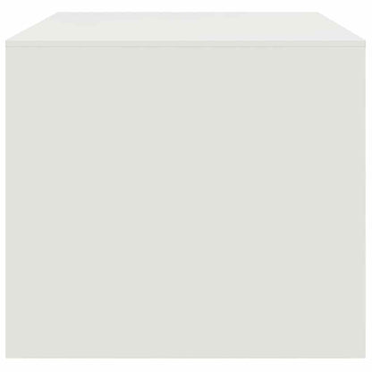 Tavolino da Salotto Bianco 67x50x44 cm in Acciaio