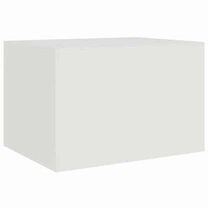 Tavolino da Salotto Bianco 67x50x44 cm in Acciaio | homemem39