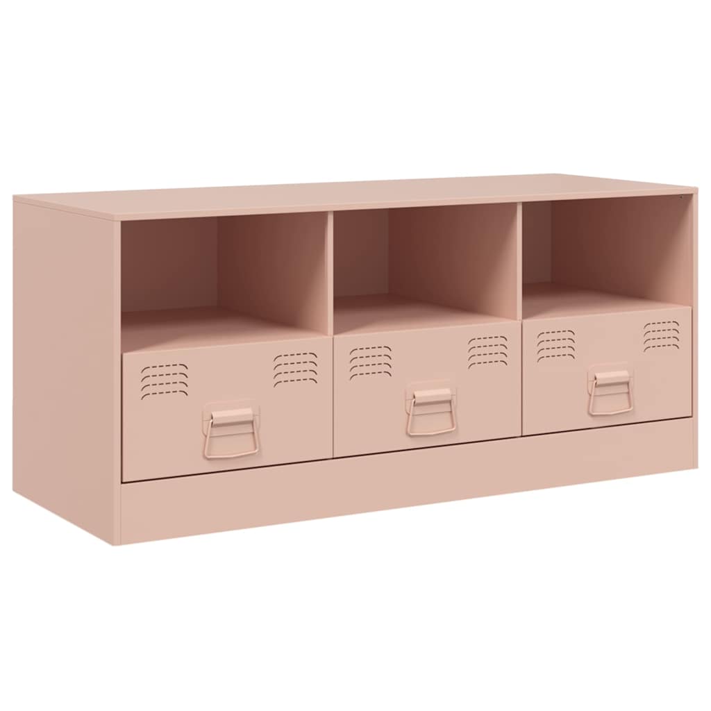 Mobile Porta TV Rosa 99x39x44 cm in Acciaio | homemem39