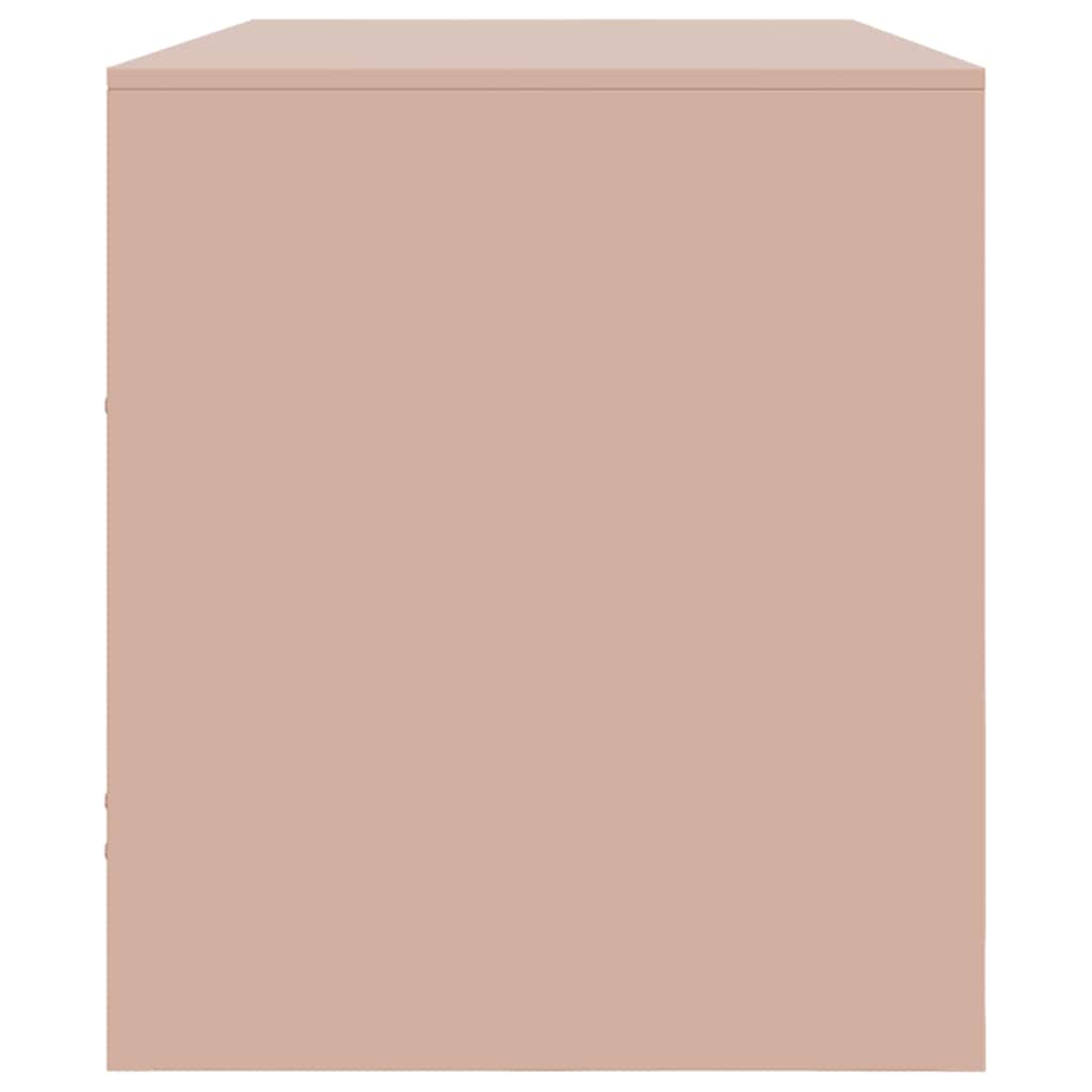 Mobile Porta TV Rosa 99x39x44 cm in Acciaio - homemem39