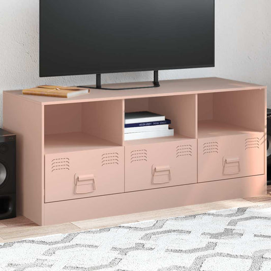 Mobile Porta TV Rosa 99x39x44 cm in Acciaio | homemem39