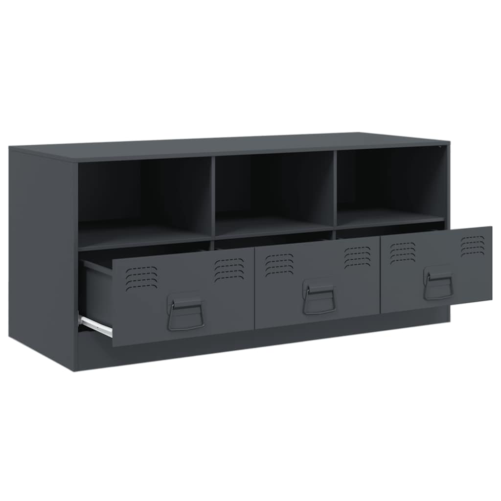 Mobile Porta TV Antracite 99x39x44 cm in Acciaio | homemem39