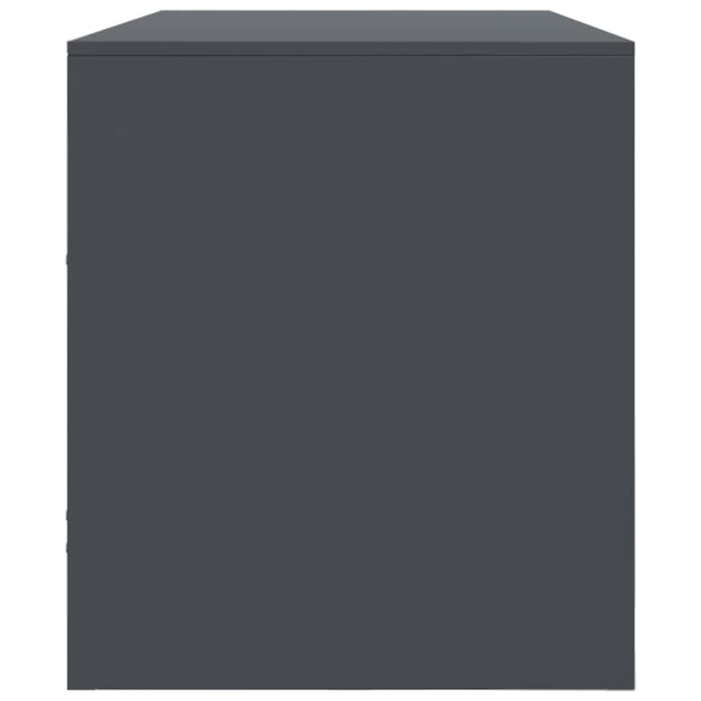 Mobile Porta TV Antracite 99x39x44 cm in Acciaio - homemem39