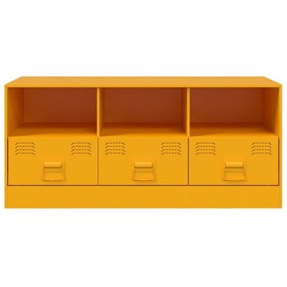 Mobile Porta TV Giallo Senape 99x39x44 cm in Acciaio | homemem39