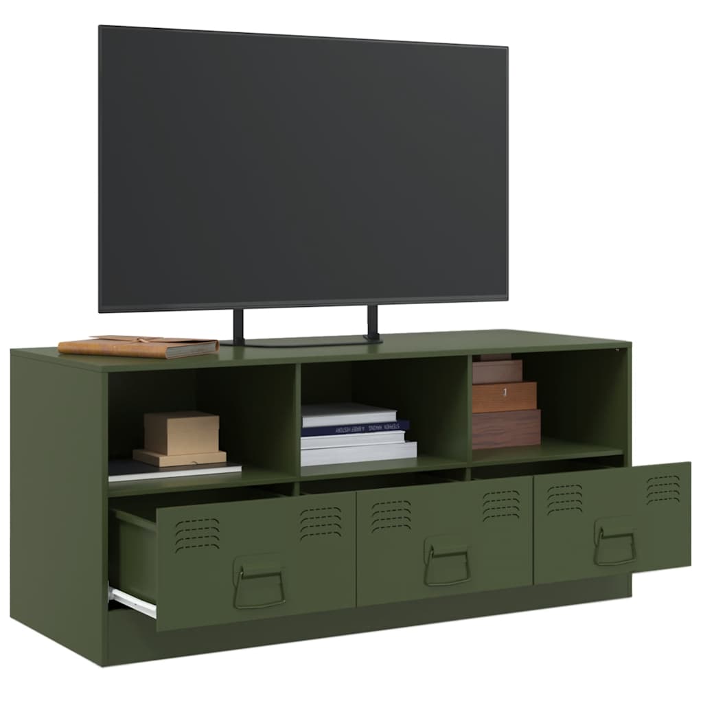 Mobile TV Verde Oliva 99x39x44 cm in Acciaio | homemem39