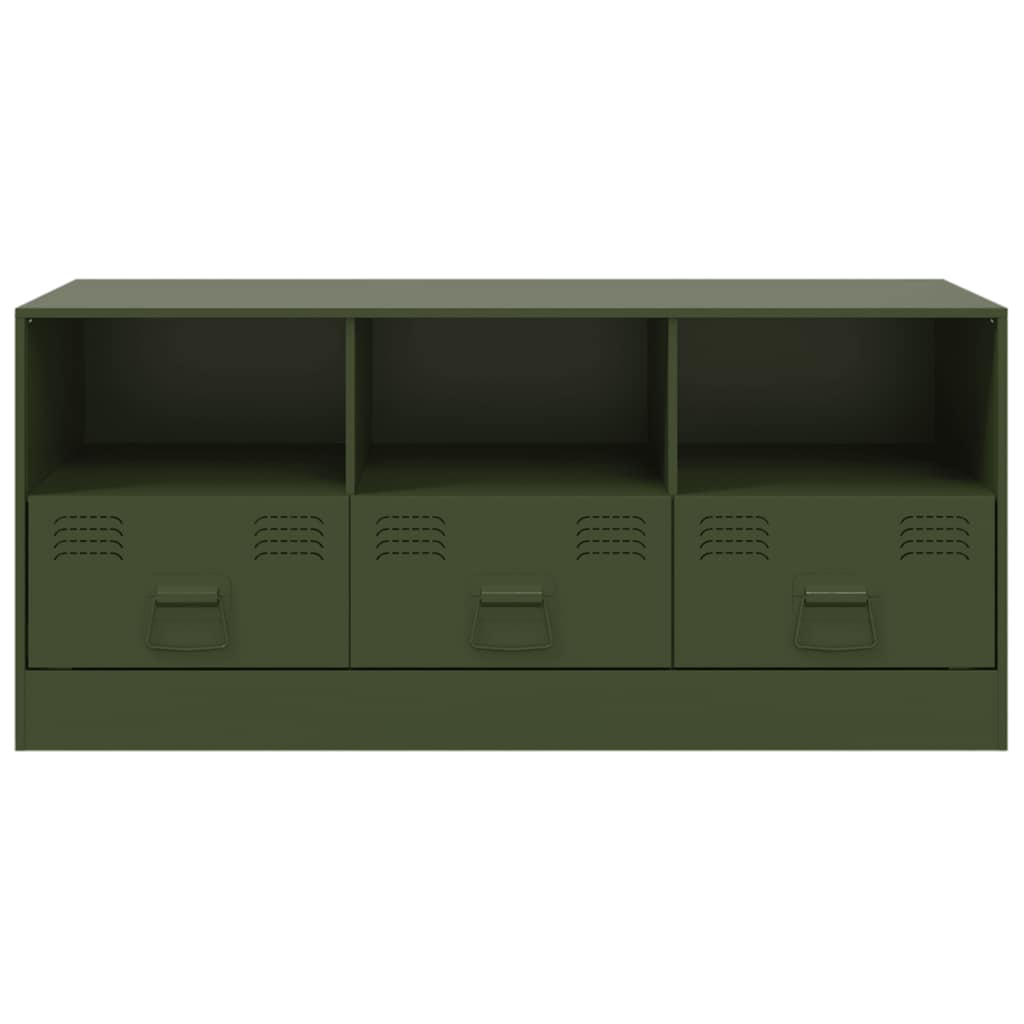 Mobile TV Verde Oliva 99x39x44 cm in Acciaio | homemem39