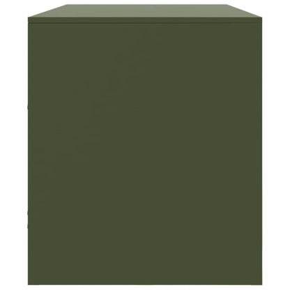 Mobile TV Verde Oliva 99x39x44 cm in Acciaio - homemem39