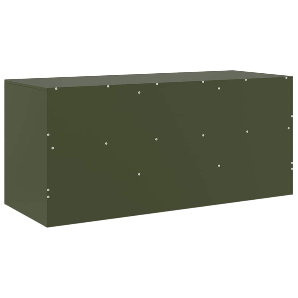 Mobile TV Verde Oliva 99x39x44 cm in Acciaio - homemem39