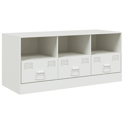 Mobile Porta TV Bianco 99x39x44 cm in Acciaio - homemem39