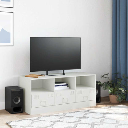 Mobile Porta TV Bianco 99x39x44 cm in Acciaio | homemem39