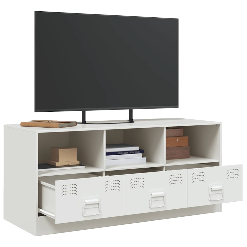 Mobile Porta TV Bianco 99x39x44 cm in Acciaio | homemem39
