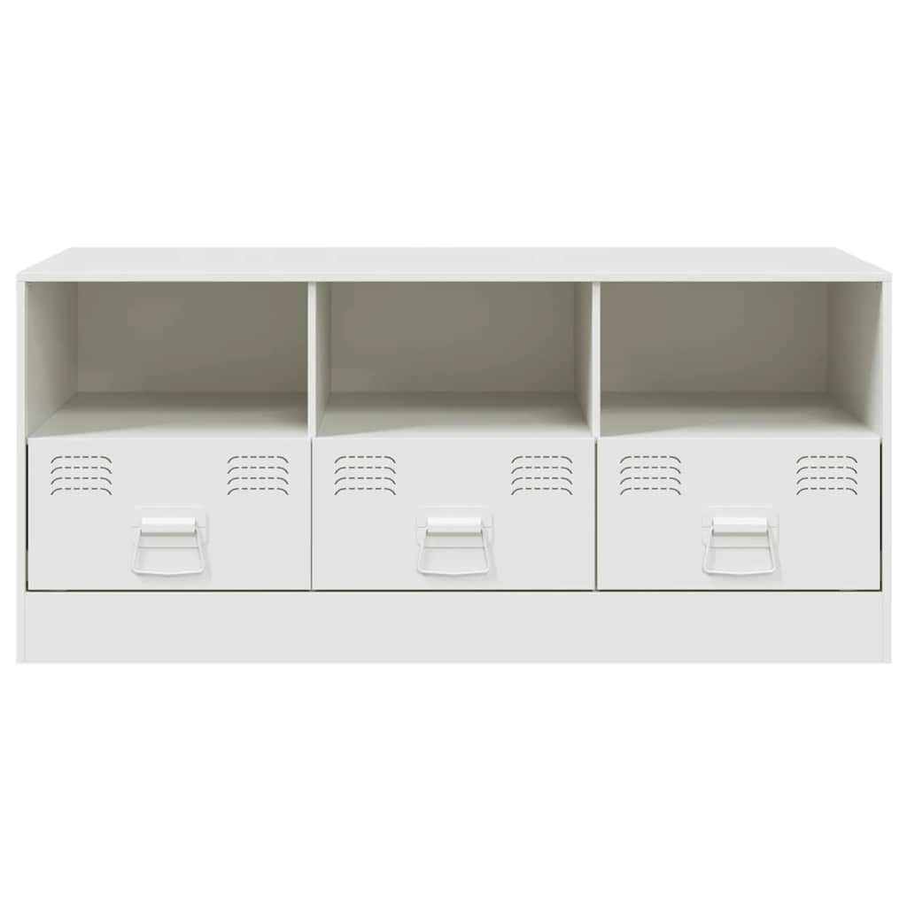 Mobile Porta TV Bianco 99x39x44 cm in Acciaio | homemem39