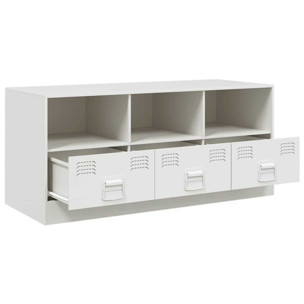 Mobile Porta TV Bianco 99x39x44 cm in Acciaio | homemem39