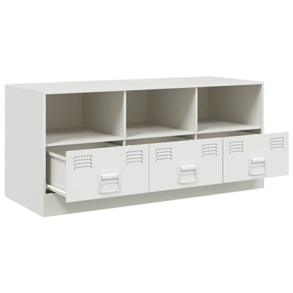 Mobile Porta TV Bianco 99x39x44 cm in Acciaio | homemem39