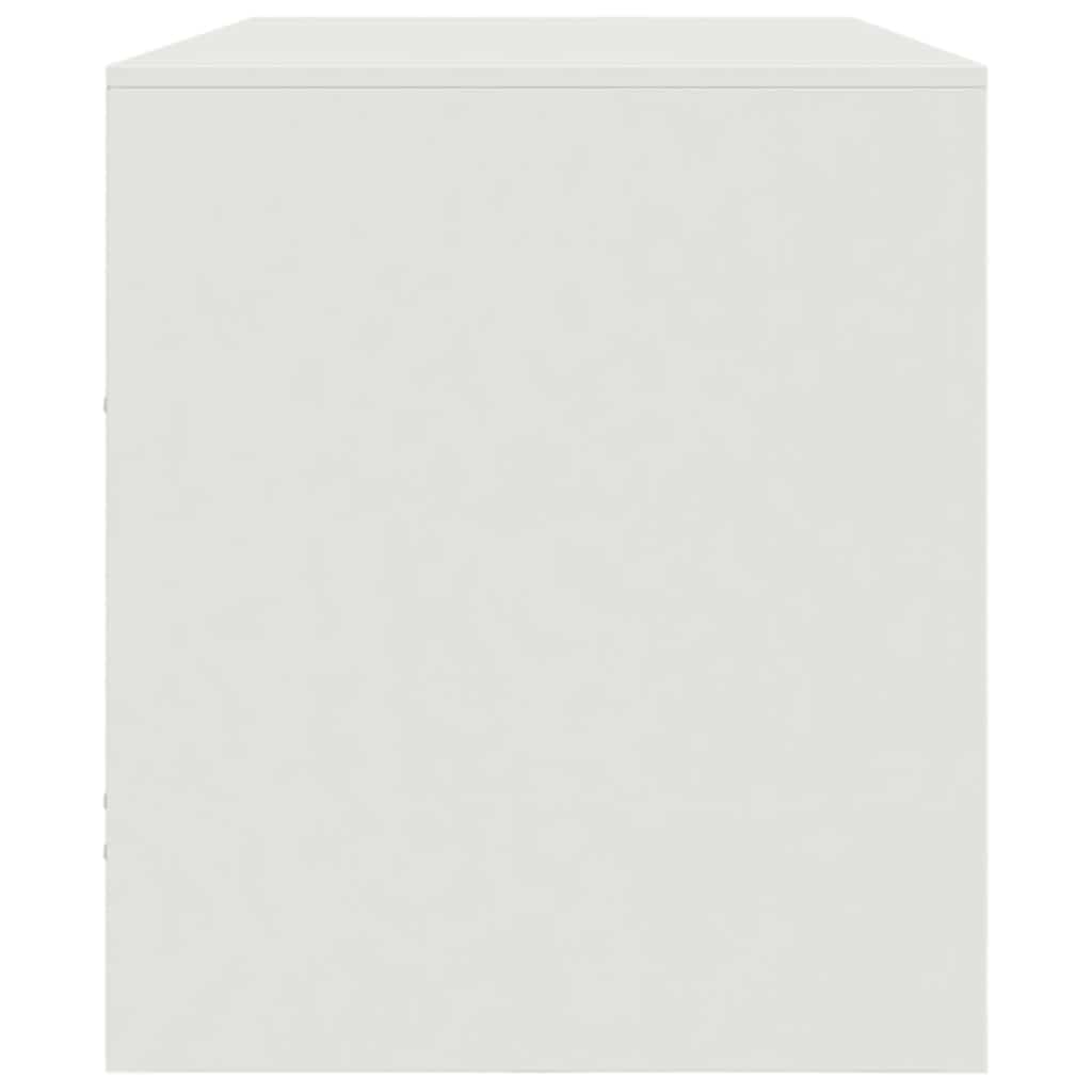 Mobile Porta TV Bianco 99x39x44 cm in Acciaio | homemem39