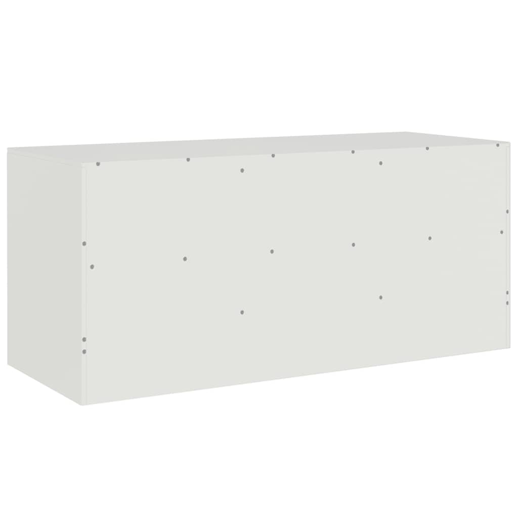 Mobile Porta TV Bianco 99x39x44 cm in Acciaio | homemem39